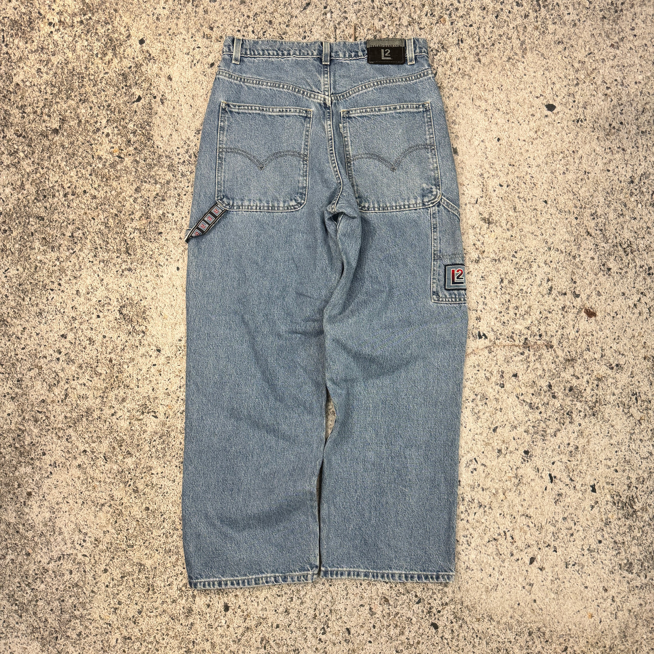 JEANS SKATETER DE DENIM CON PIERNA ANCHA Y HONDURAS LEVI'S L2 DE LOS AÑOS 90