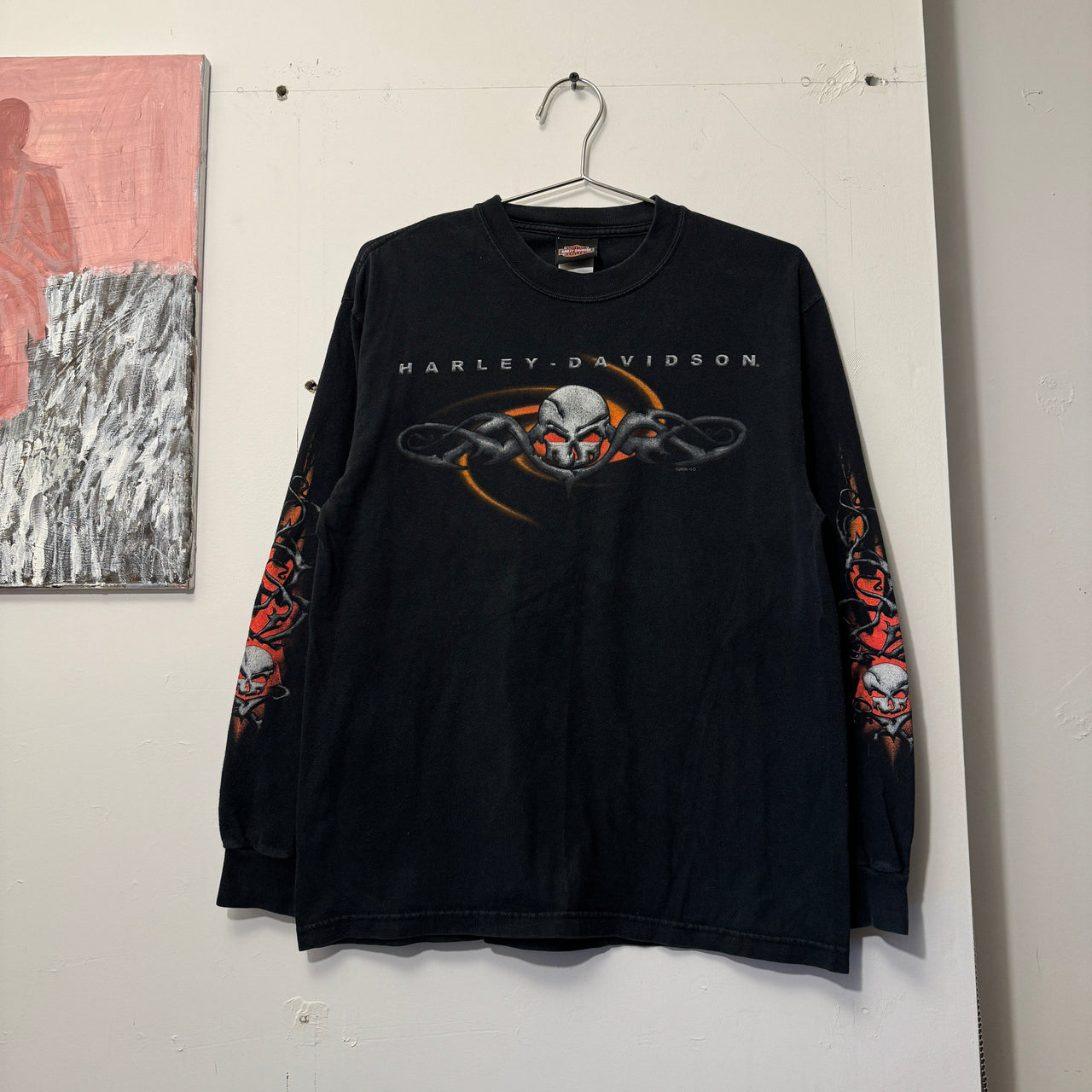 2000s Harley Davidson Skull Flame Longsleeve