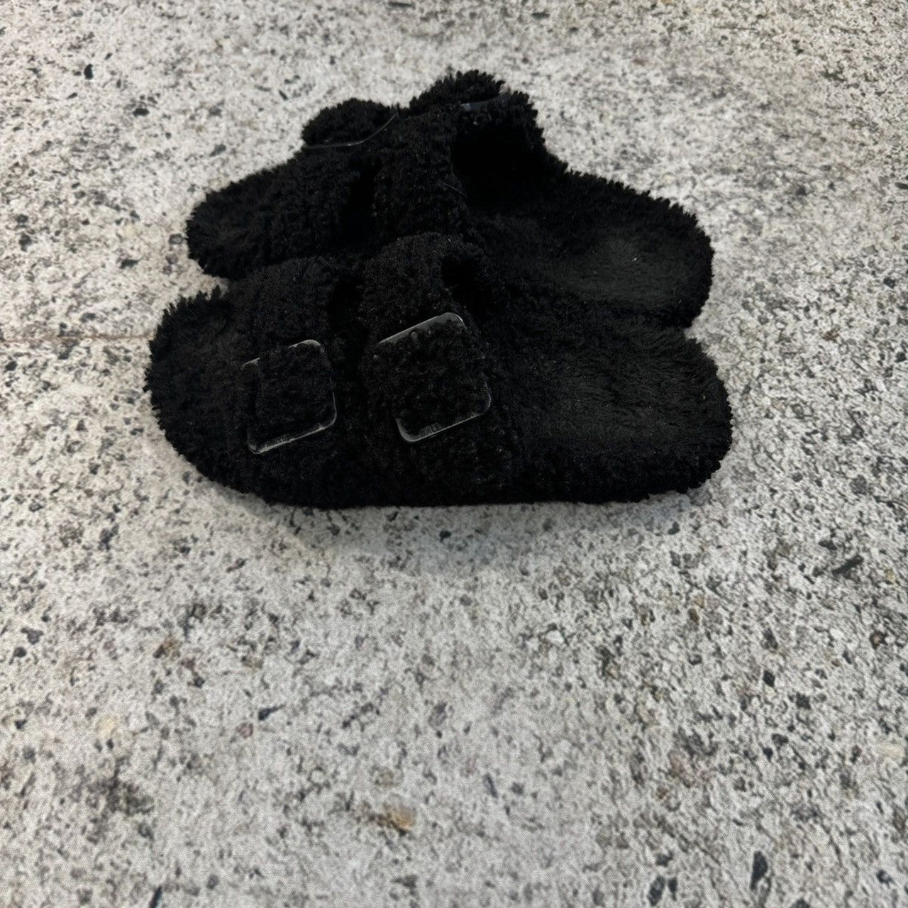 Balenciaga Mallorca Fleece Fur Shearling Sandals