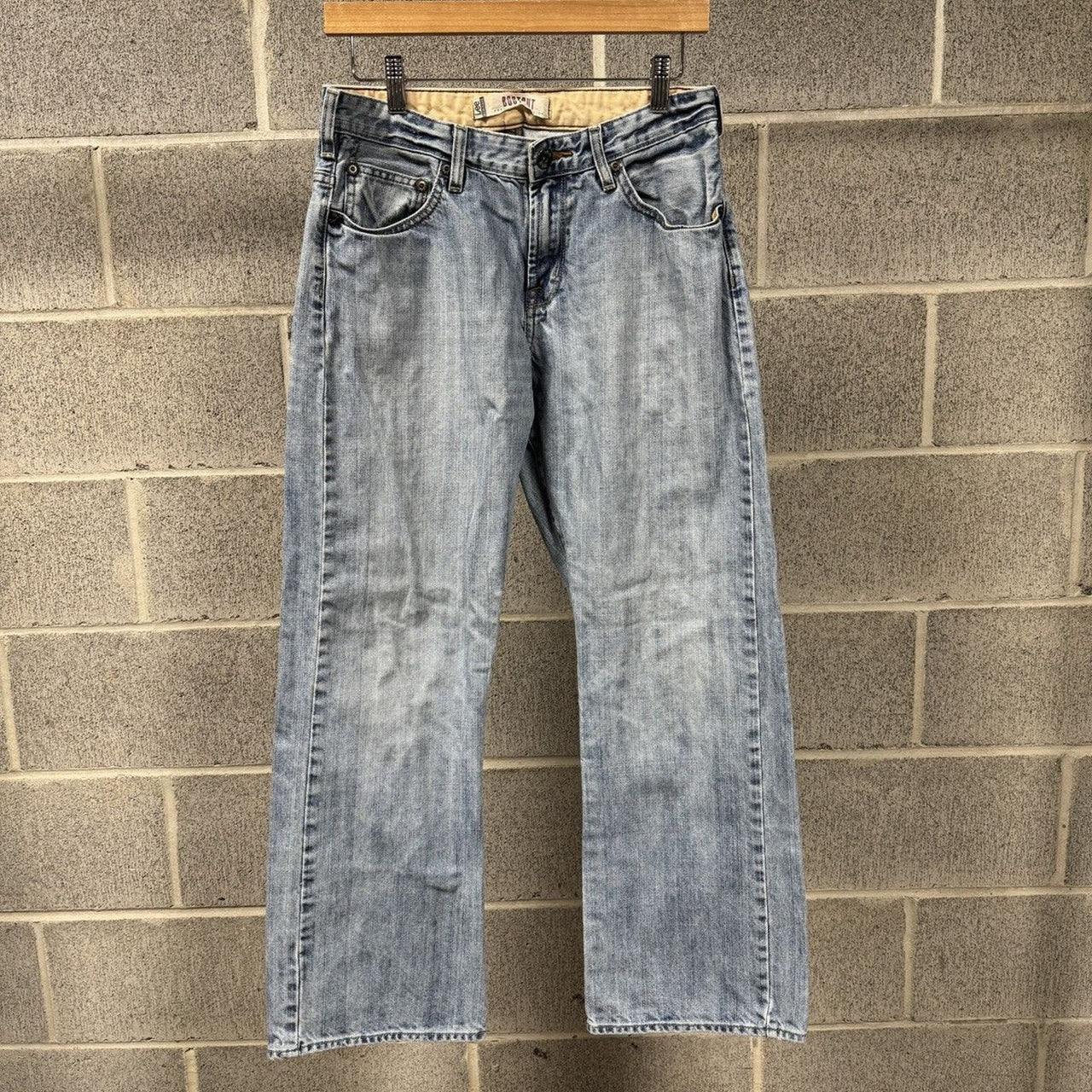 2000s Y2K Lee Thrashed Faded Distressed Flare Jeans