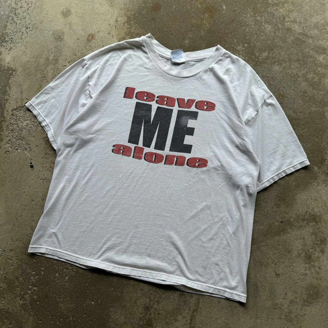 1990年代のスラッシュド リーブ・ミー・アローン フェードTシャツ