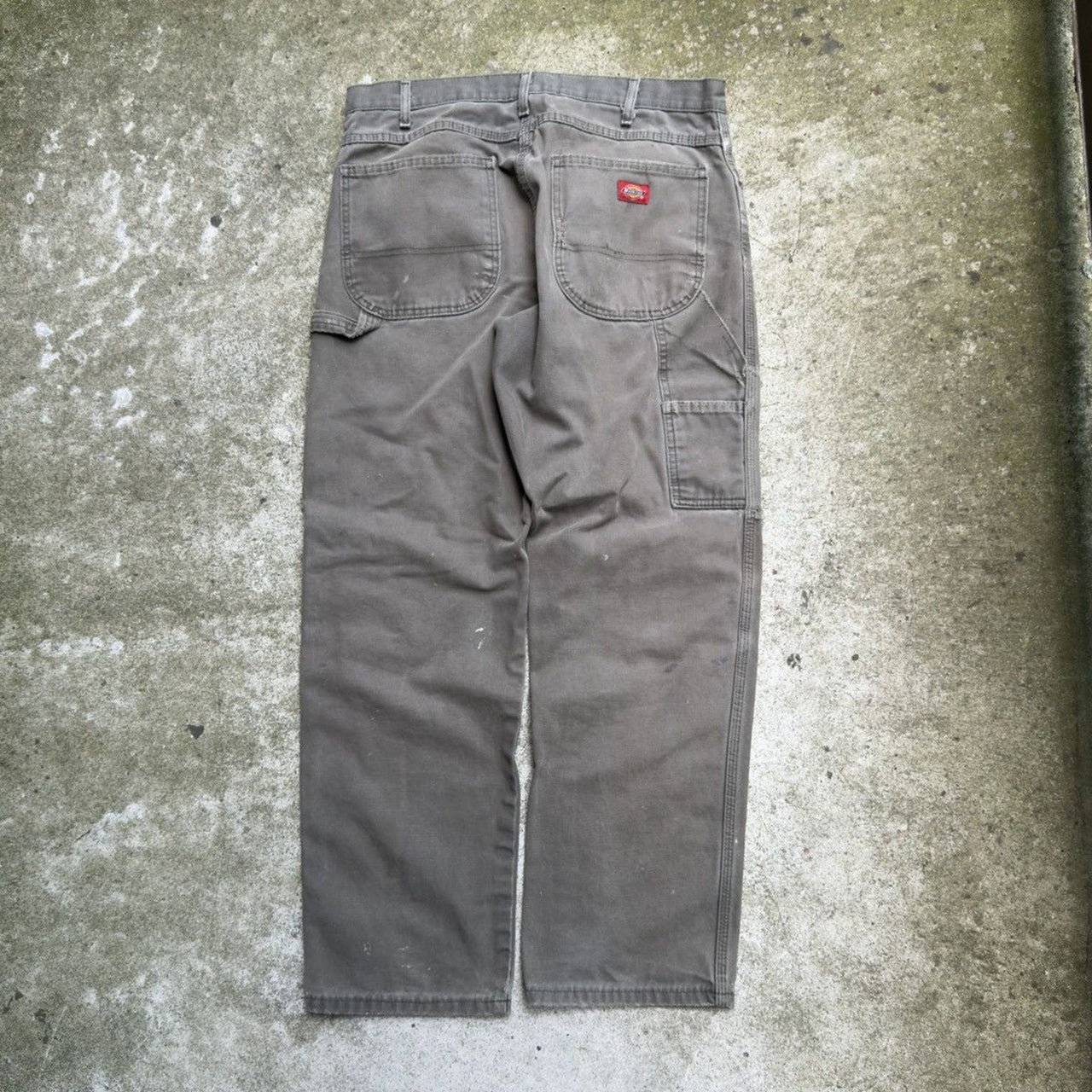 2000年代のディッキーズ スラッシングリペア加工 色褪せワークパンツ