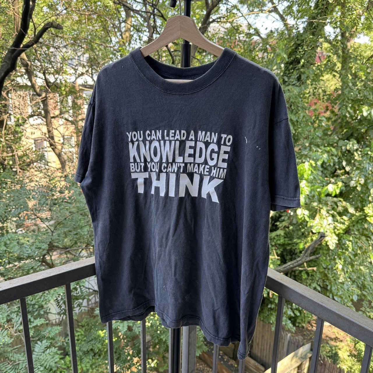 2000s Thrashed Faded Quote Tee