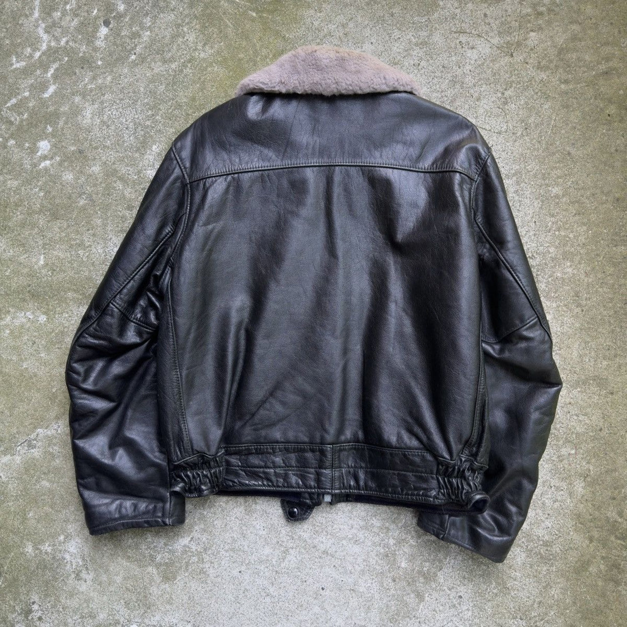 1940s 1950s Leather Horsehide Sheepskin Shearling Jacket
