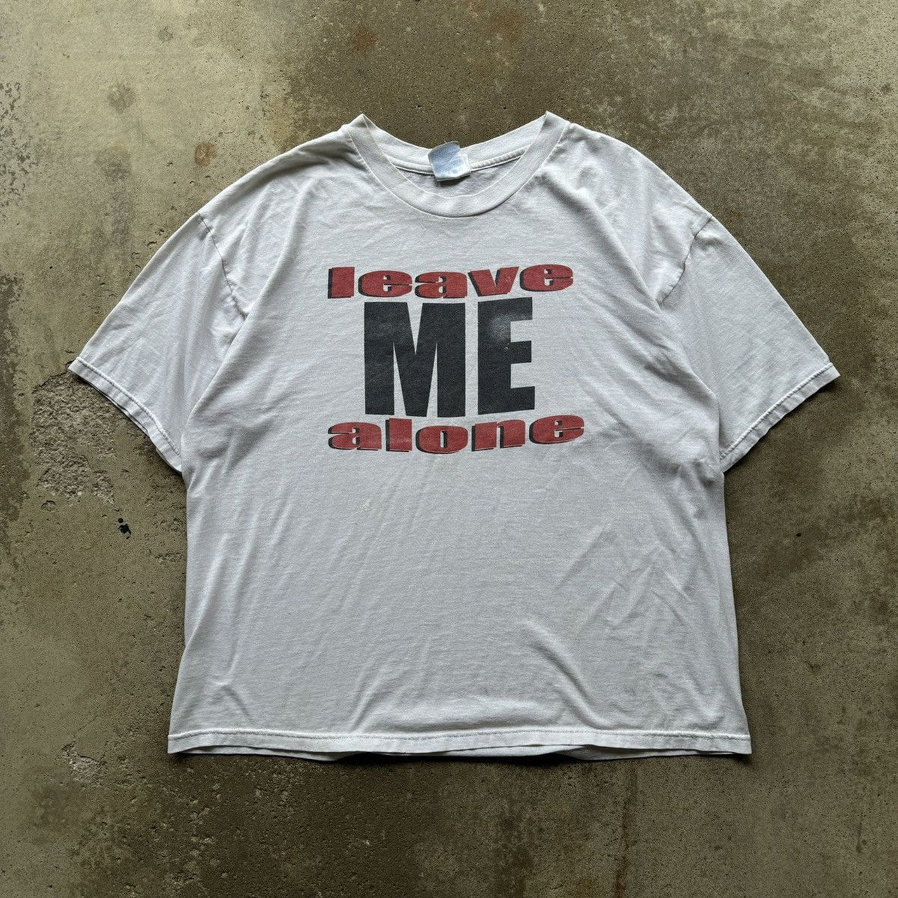 1990年代のスラッシュド リーブ・ミー・アローン フェードTシャツ
