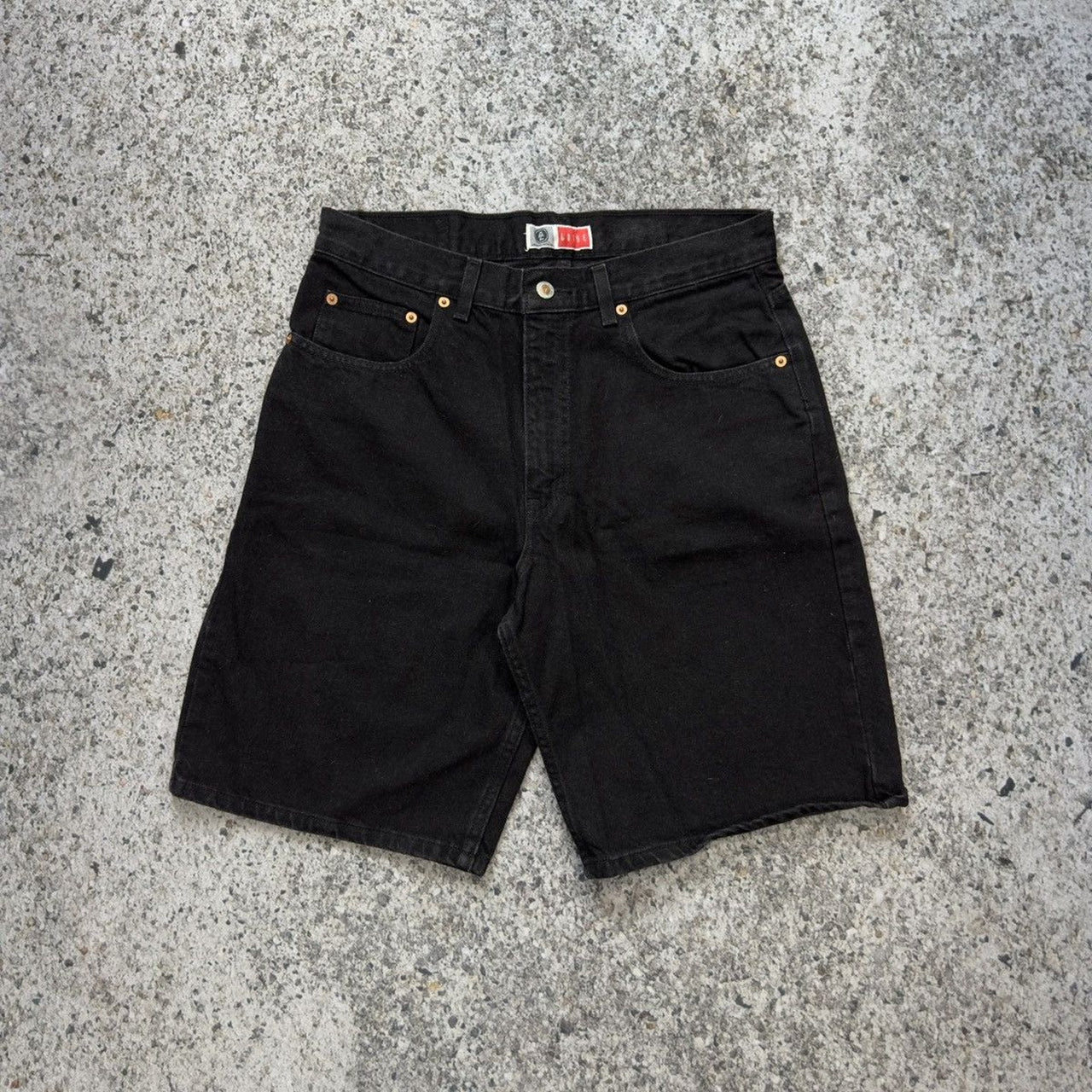Shorts vaqueros negros holgados de Arizona de la década de 2000