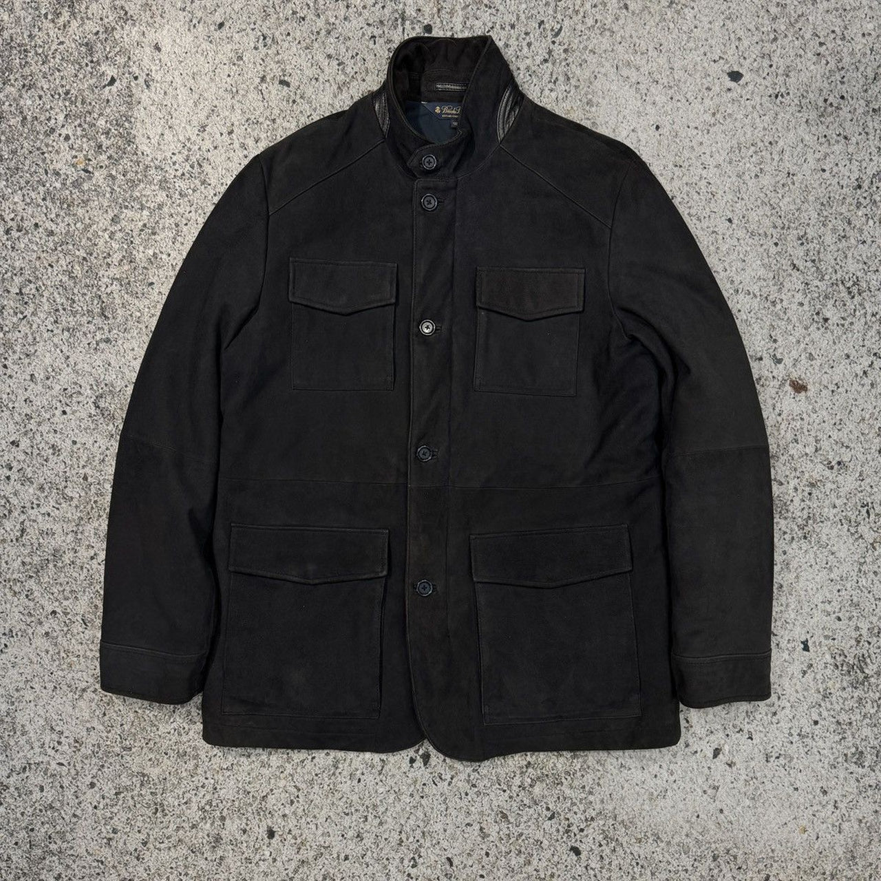 Brooks Brothers Black Heavy Suede Jacket