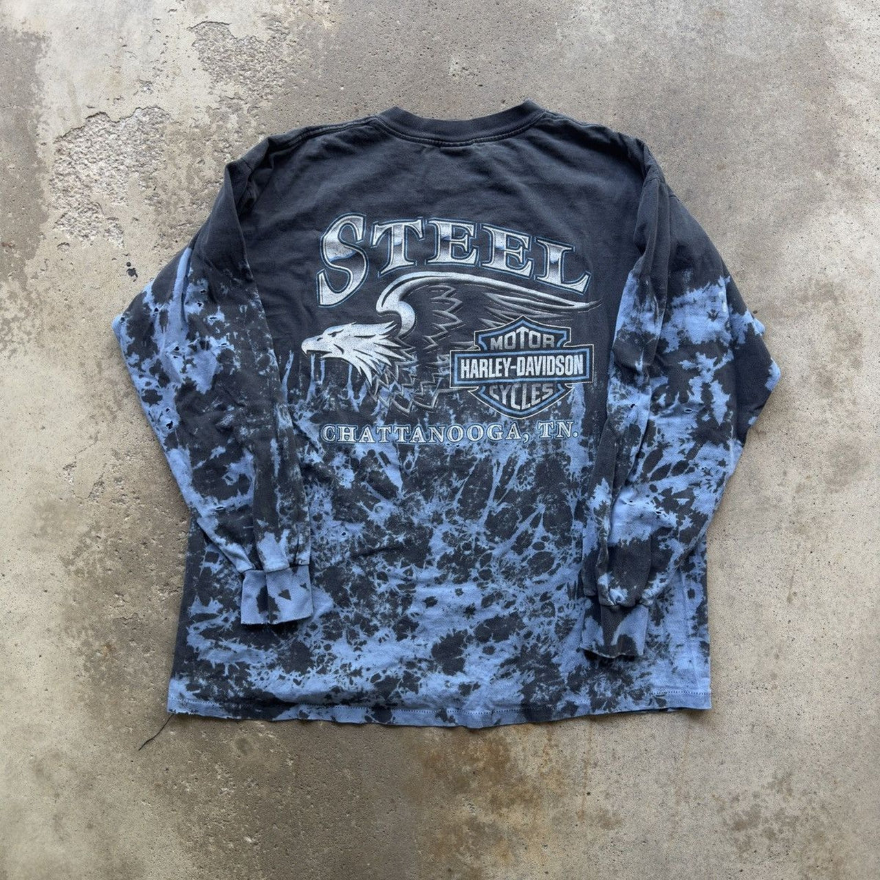 1990s Harley Davidson Thrashed Star Longsleeve