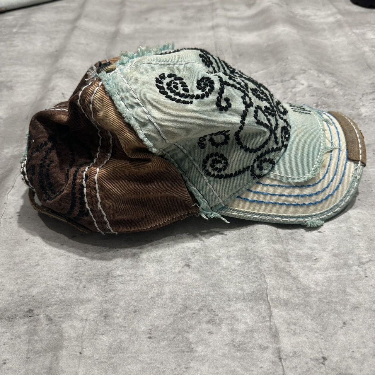 True Religion Distressed Faded Hat
