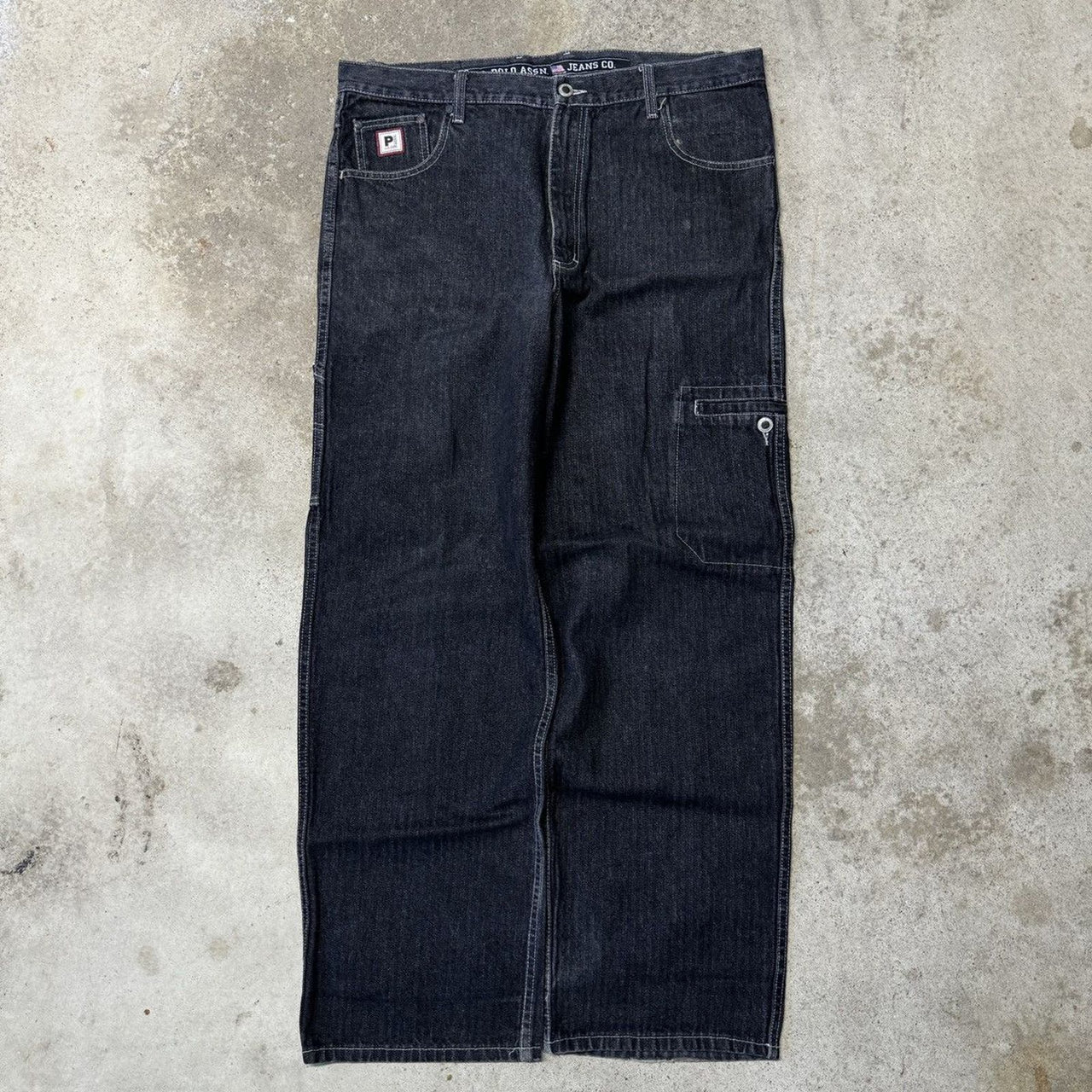 Vaqueros cargo holgados de mezclilla de la US Polo Assn de la década de 2000