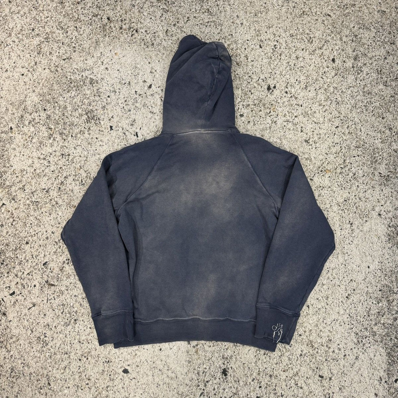 DIESEL FADED OVERDYED RAGLAN HOODIE