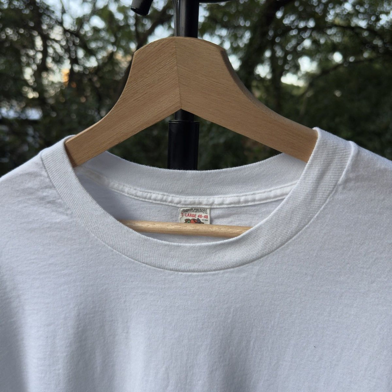 1980s Blank White Paper Thin Tee