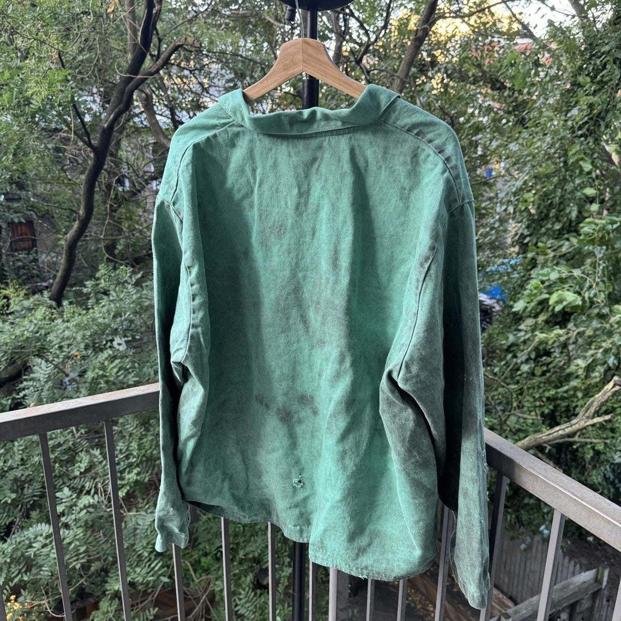 1990s Thrashed Faded Distressed Canvas Dirty Work Jacket