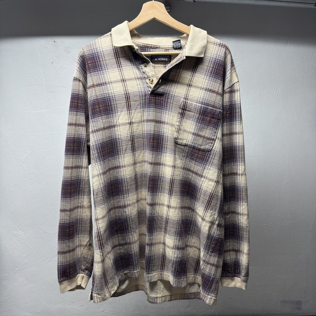 1990s Faded Plaid Grunge Shirt