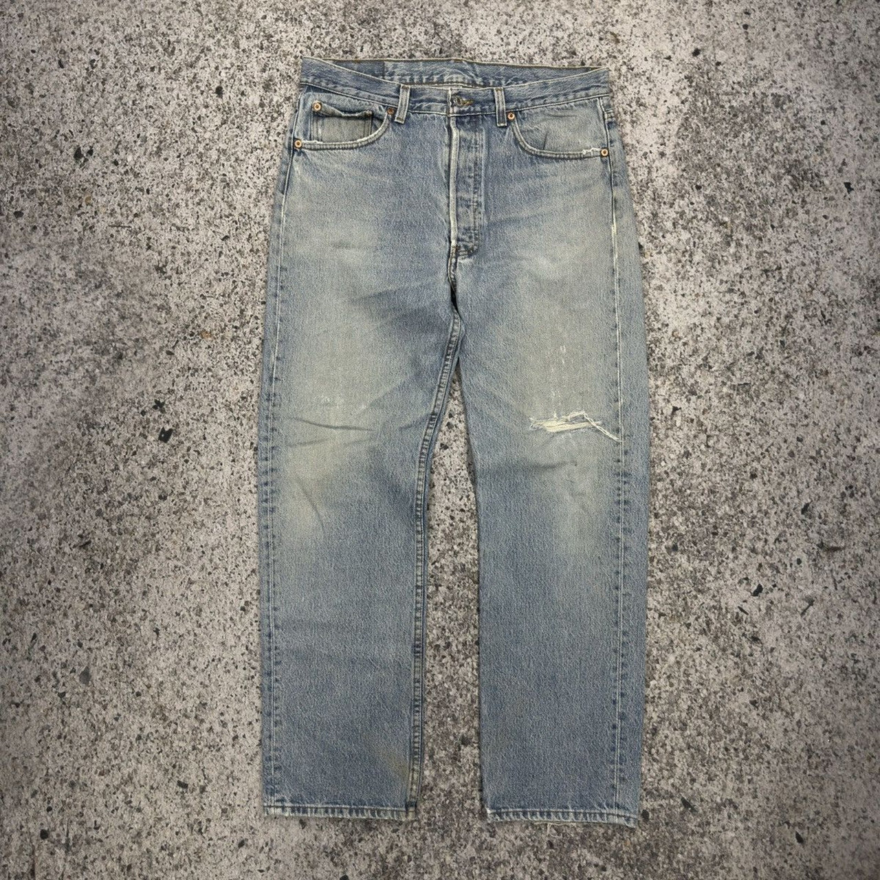 1980s Levi’s 501 Faded Thrashed Denim Jeans