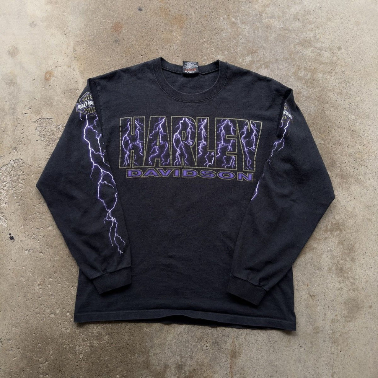 1990年代 ハーレーダビッドソン ライトニングロゴ ロングスリーブTシャツ