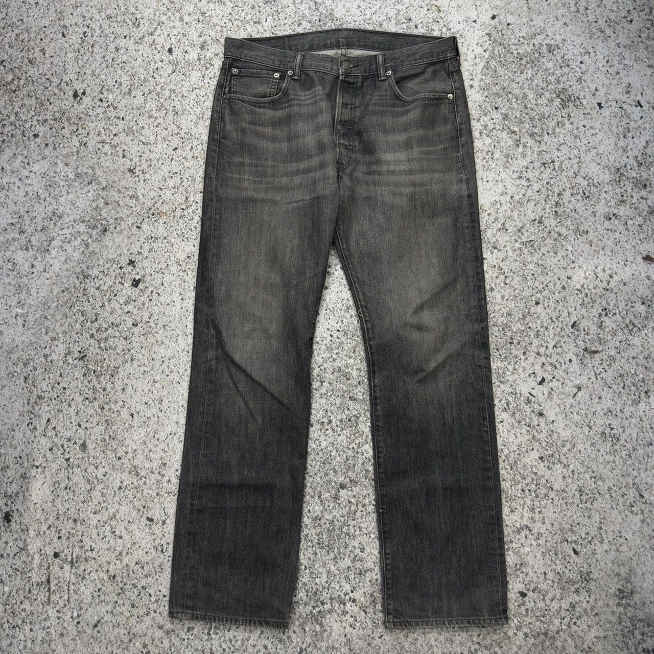 2000s Levi's 501 Faded Black Straight Fit Denim Jeans