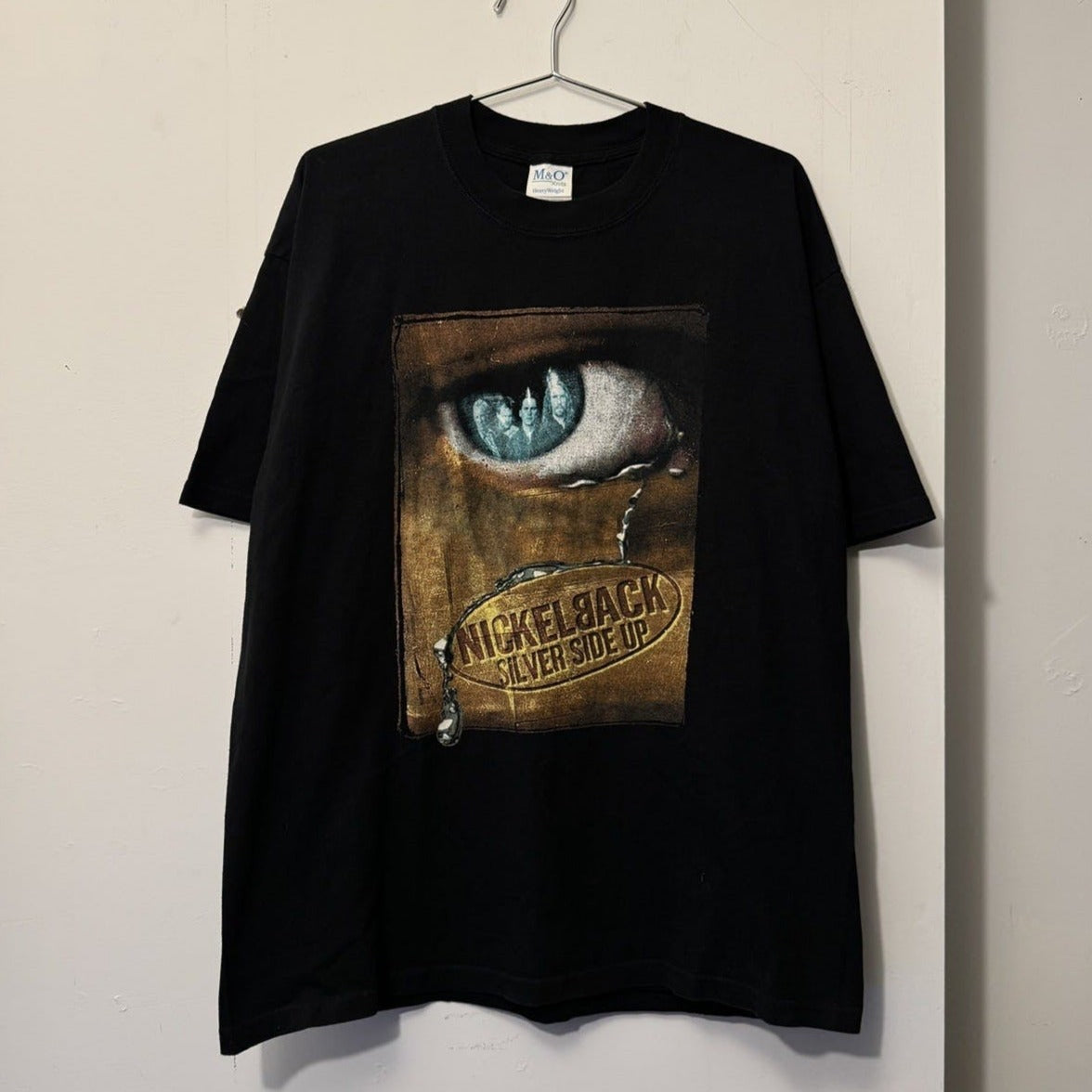 CAMISETA AZUL GRAPE DE NICKLEBACK SILVER SIDE UP DE LOS AÑOS 2000