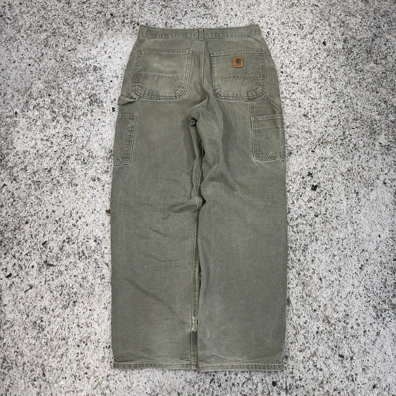Pantalones de trabajo de lona desgastada Carhartt de la década de 2000