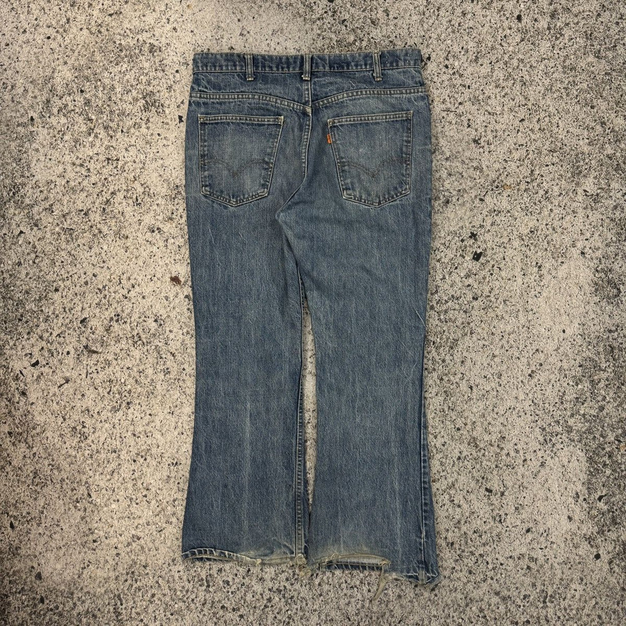 1970s Levi's 646 Orange Tab Faded Flare Denim Jeans