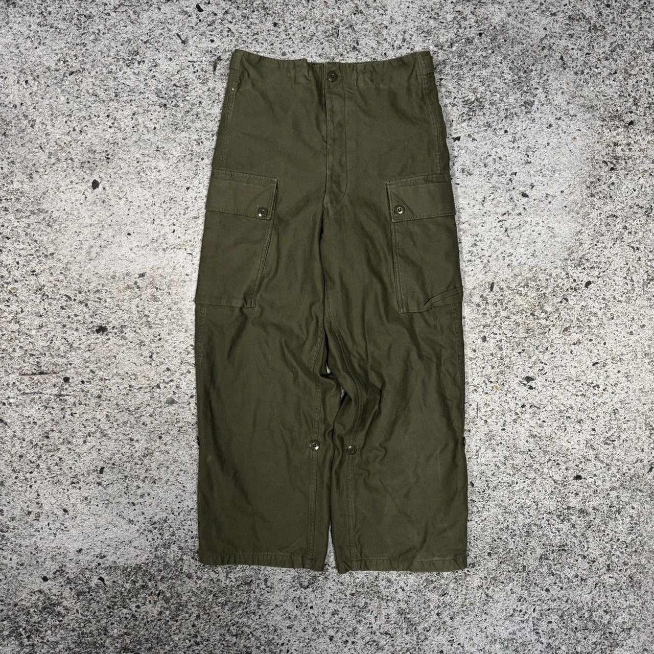 Pantalones cargo de lona de peso pesado del ejército holandés de los años 90