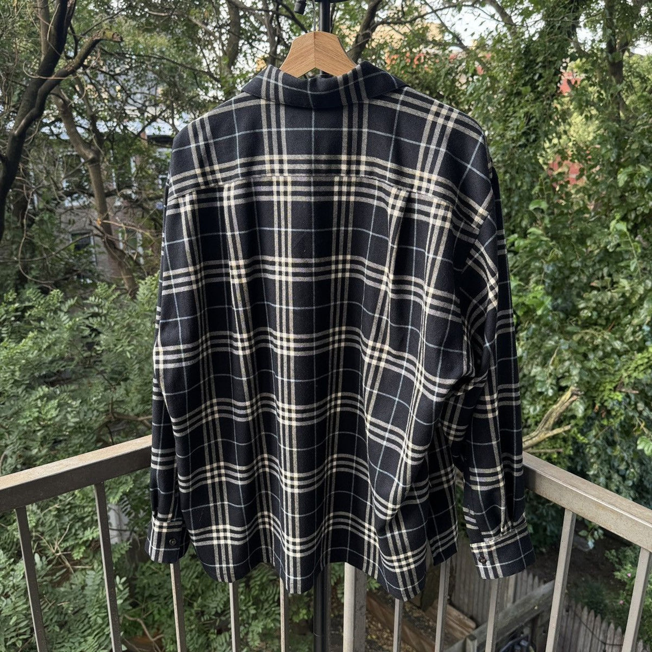 Doublet Puppet Animal Panda Plaid Flannel Shirt