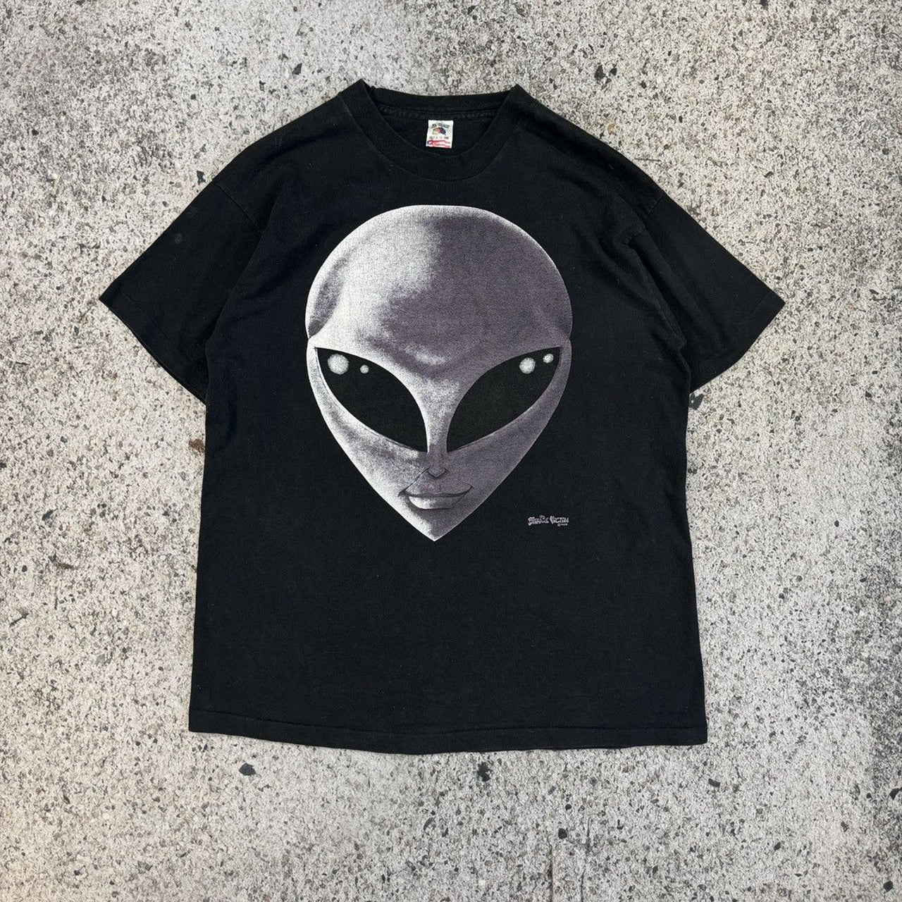 1990年代ファッションヴィクティム エイリアンフェイス シングルステッチTシャツ