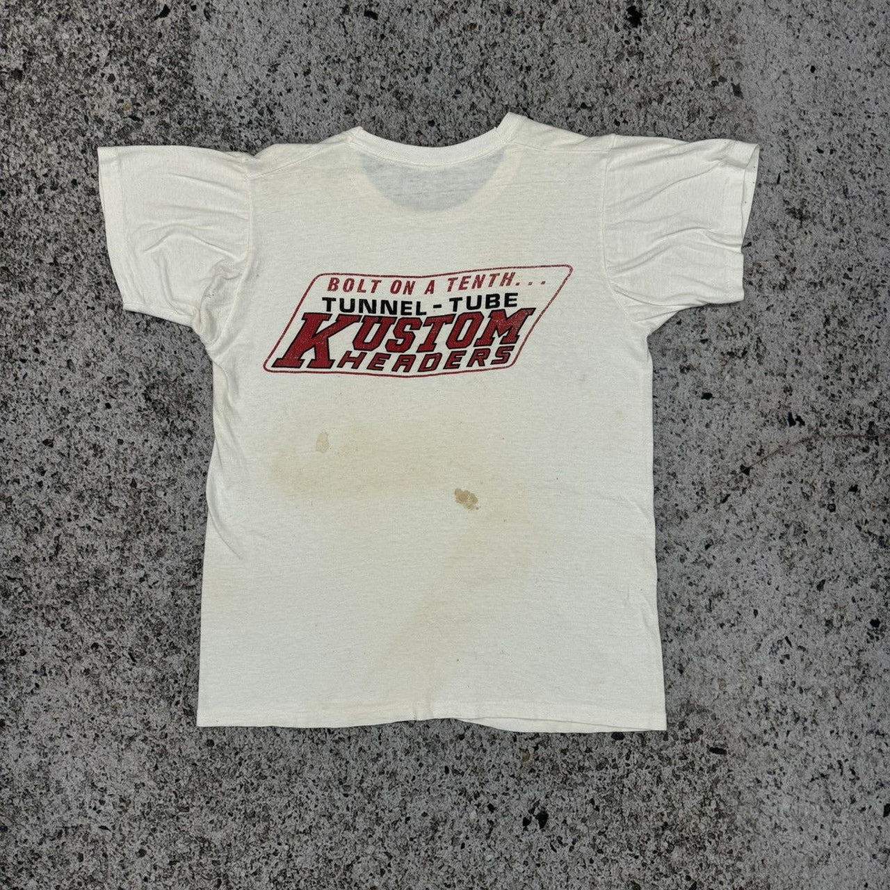 1960s NHRA Speed Shop Tunnel Tubes Kustom Headers Tee Thrashed