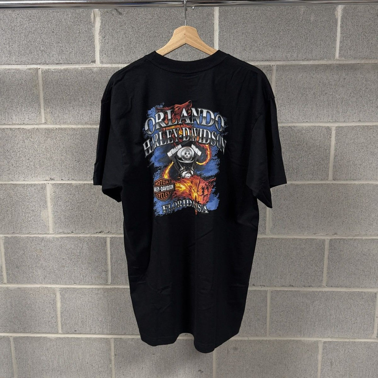 2000s Harley Davidson Flame Logo Tee