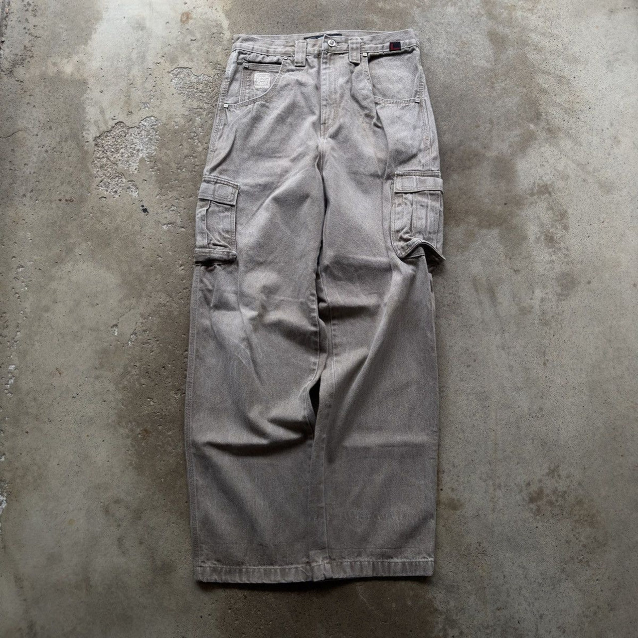 JEANS CARGO SKATER FUBU BAGGY 2000S EN DENIM COLOR MARRÓN