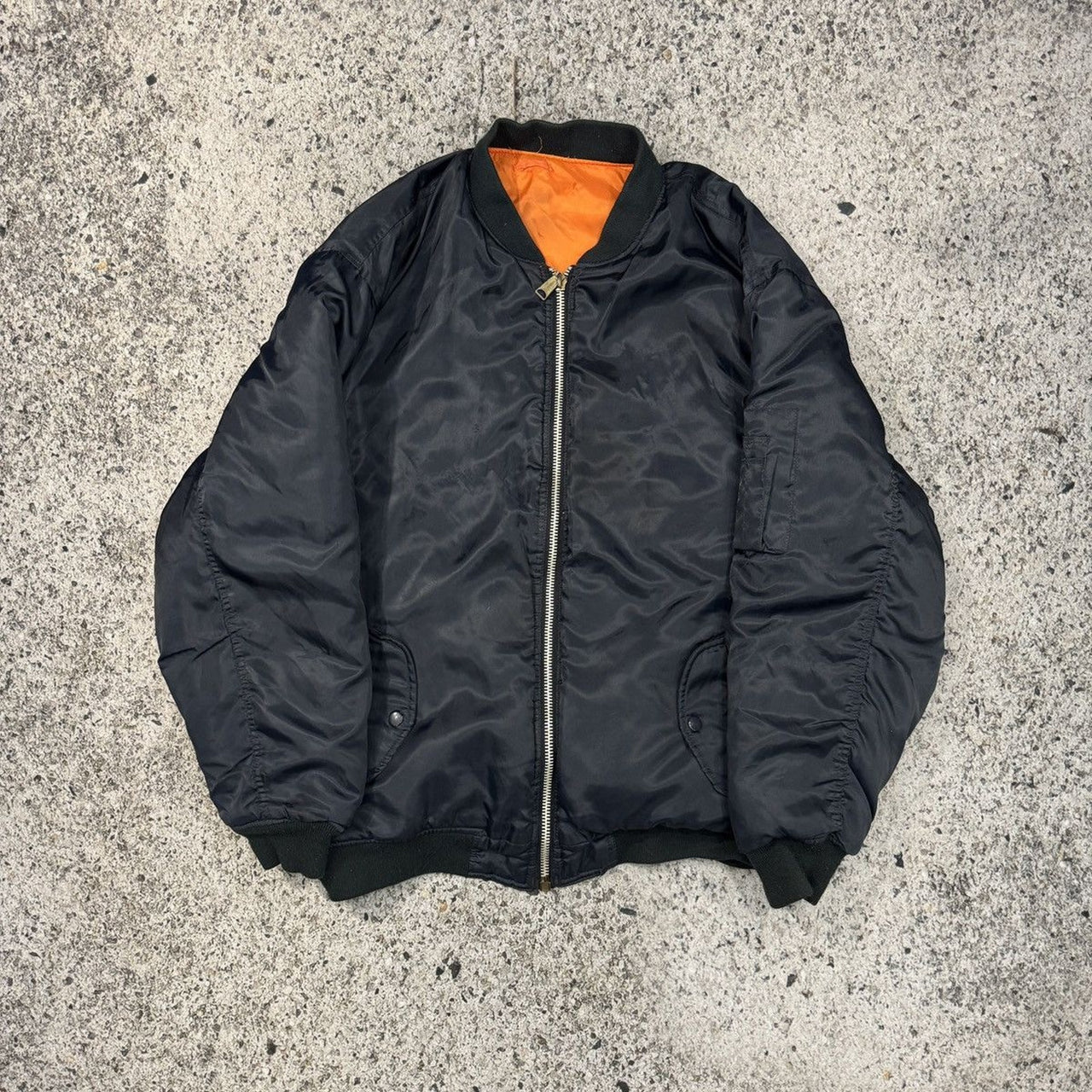 1980s Faded Reversible Oversized MA-1 Bomber Jacket