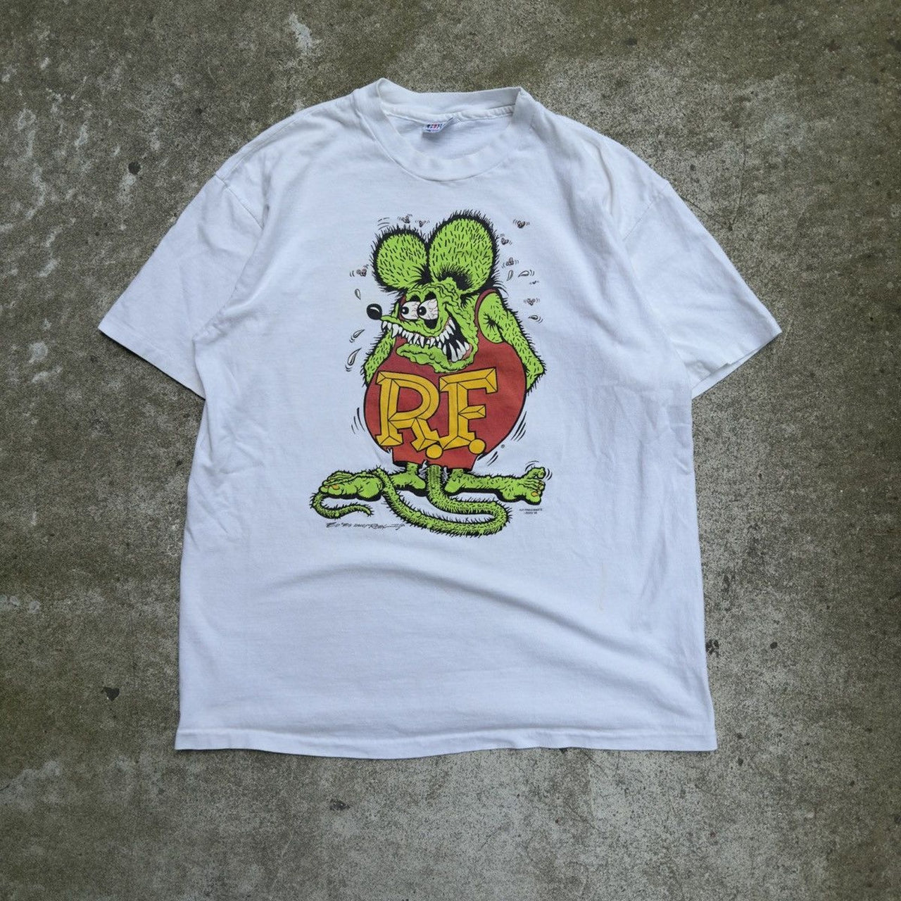 CAMISETA DE CARRERAS DE ED ROTH RAT FINK DE LOS AÑOS 90