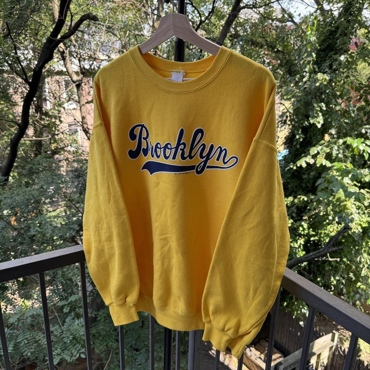 1990s Brooklyn New York Yellow Sweatshirt