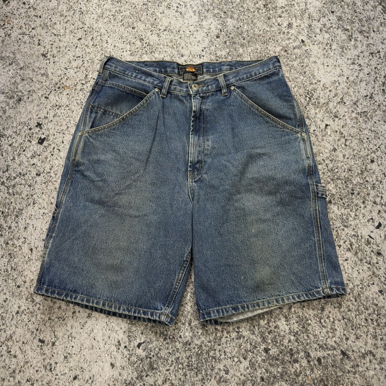 2000s Route 66 Faded Denim Carpenter Jean Shorts Jorts