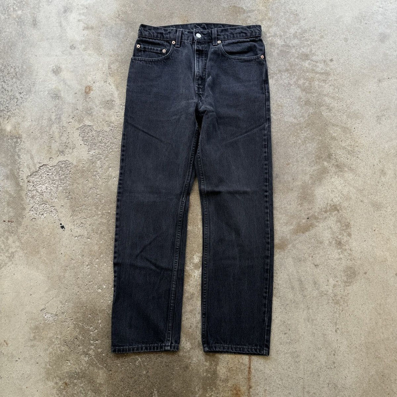 1990s Levi's 505 Faded Black Denim Jeans