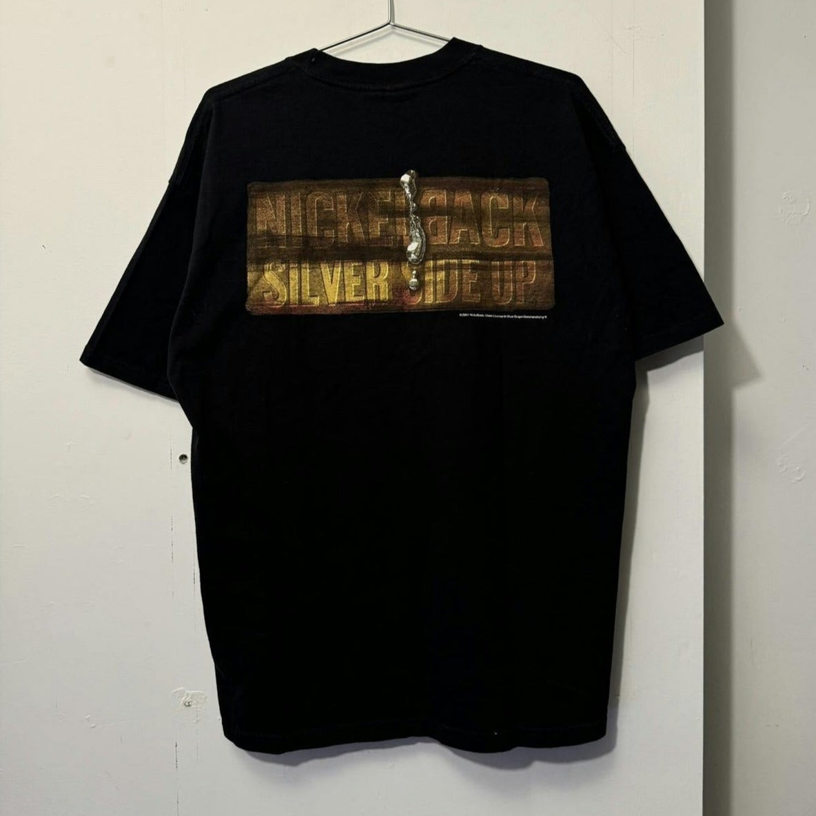 CAMISETA AZUL GRAPE DE NICKLEBACK SILVER SIDE UP DE LOS AÑOS 2000