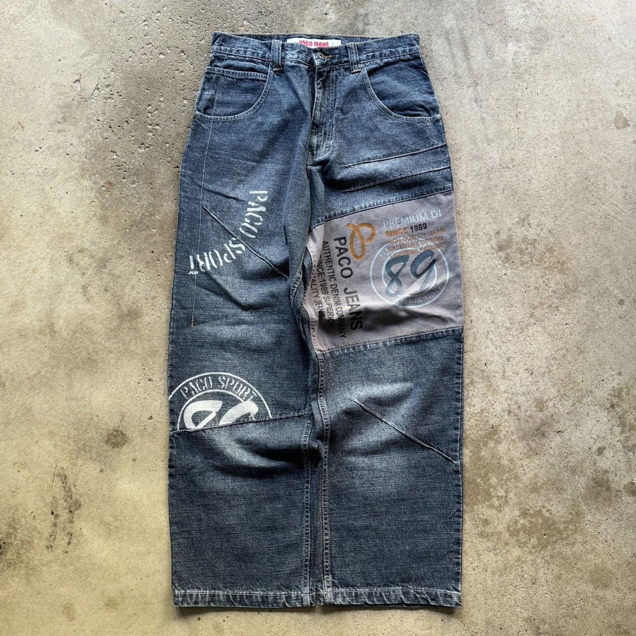 JEANS PACO DE DENIM BAGGY Y2K DE LOS AÑOS 90/2000