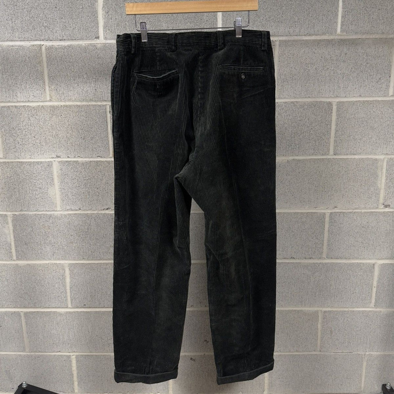 2001 Gap Dark Green Corduroy Baggy Pleated Wide Leg Pants