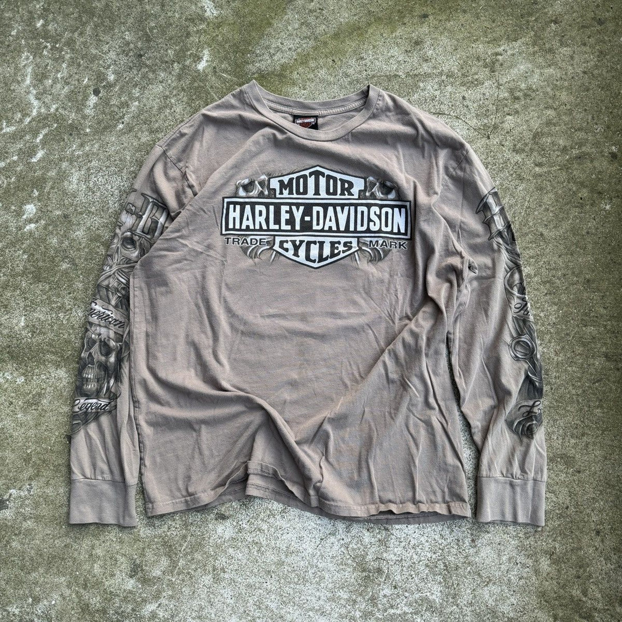 HARLEY DAVIDSON PLAYA DEL CARMEN MEXICO SKULLS LONGSLEEVE