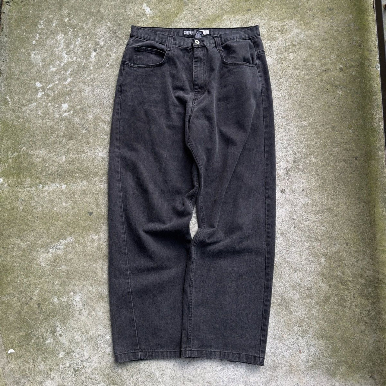 2000年代 Y2K サウスポール フェードバギー ブラック スケーターデニムジーンズ