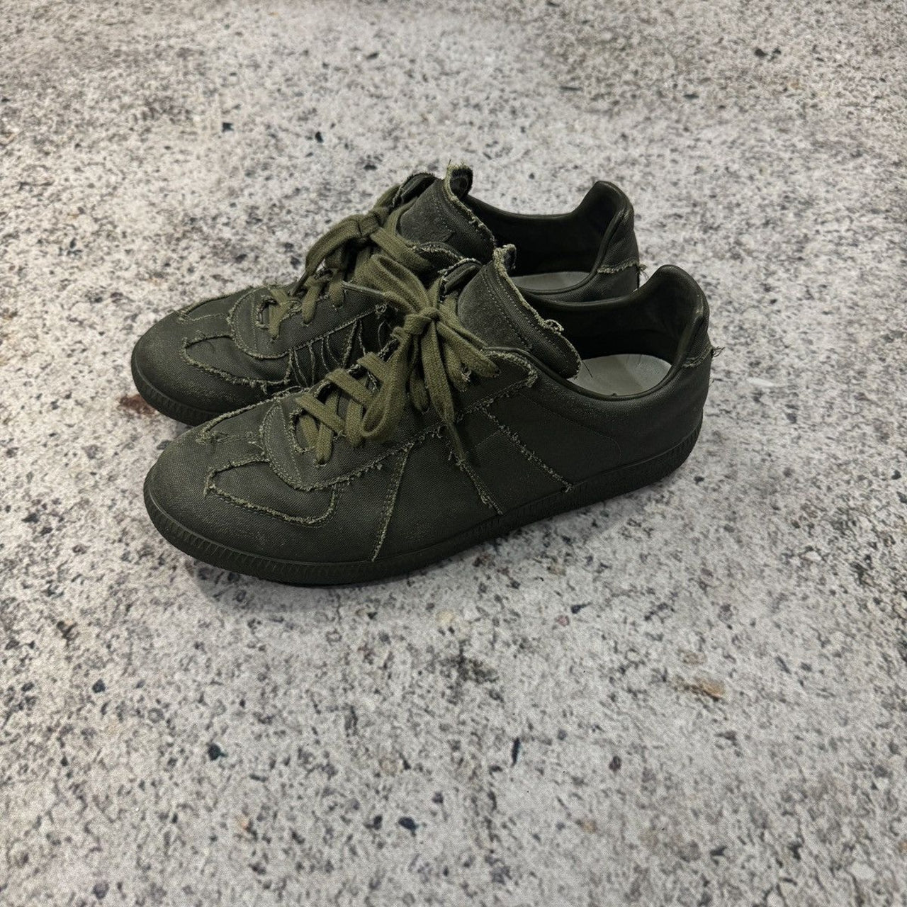 Réplica de Maison Margiela en lona desgastada revestida