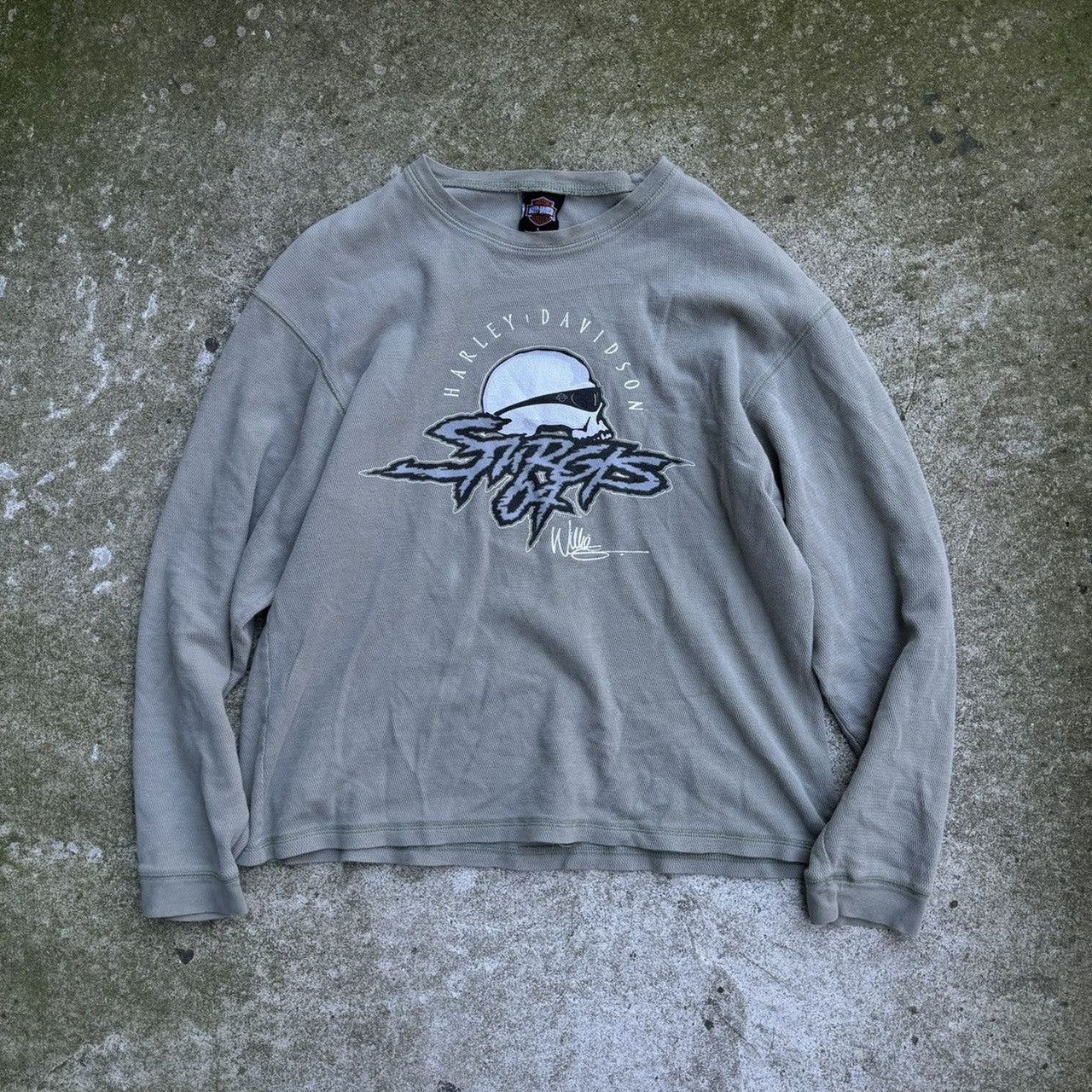 2004 Harley Davidson Sturgis Skeleton Logo Thermal Longsleeve