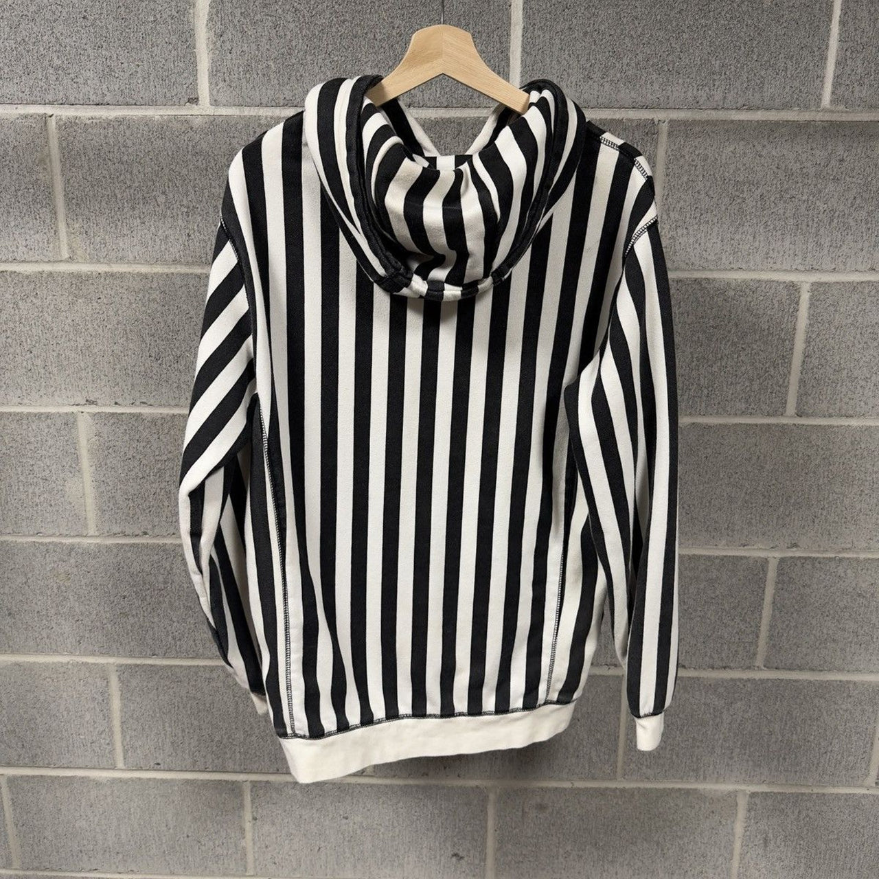 2014 Kill Cat Flog Gnaw Striped Hoodie Black White