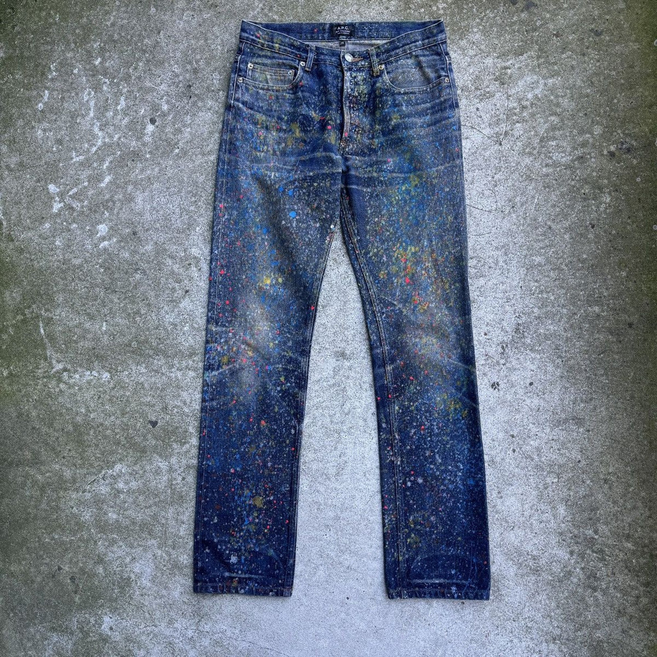 APC Hand Painted Butler Program Jeans