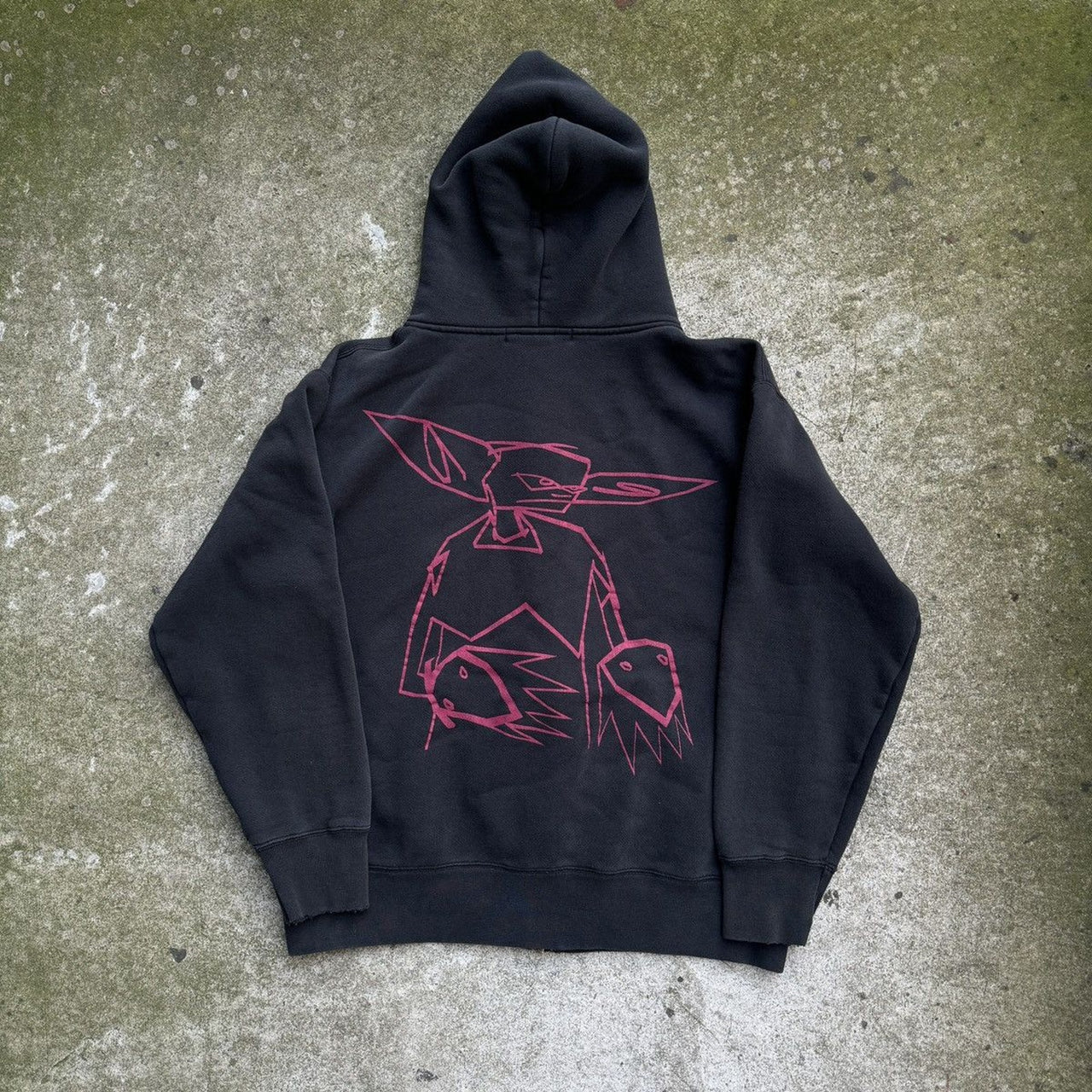 SUDADERA CON CAPUCHA Y CREMALLERA DE FUTURA LABORATORIES DE LA DÉCADA DE 2000