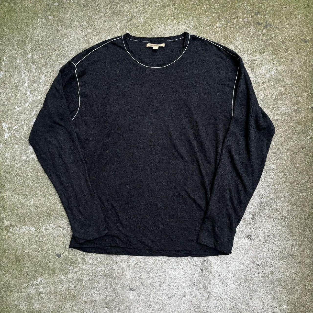 John Varvatos Silk Linen Contrast Stitch Longsleeve