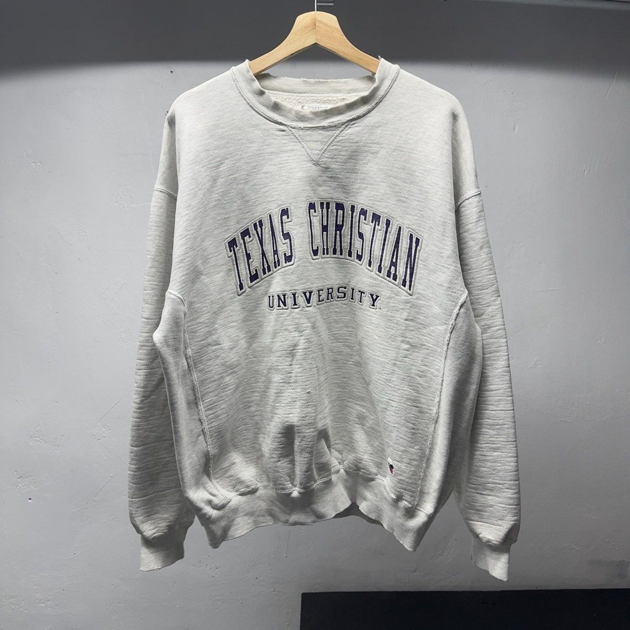 1990s Thrashed Distressed Texas Christian Sweatshirt