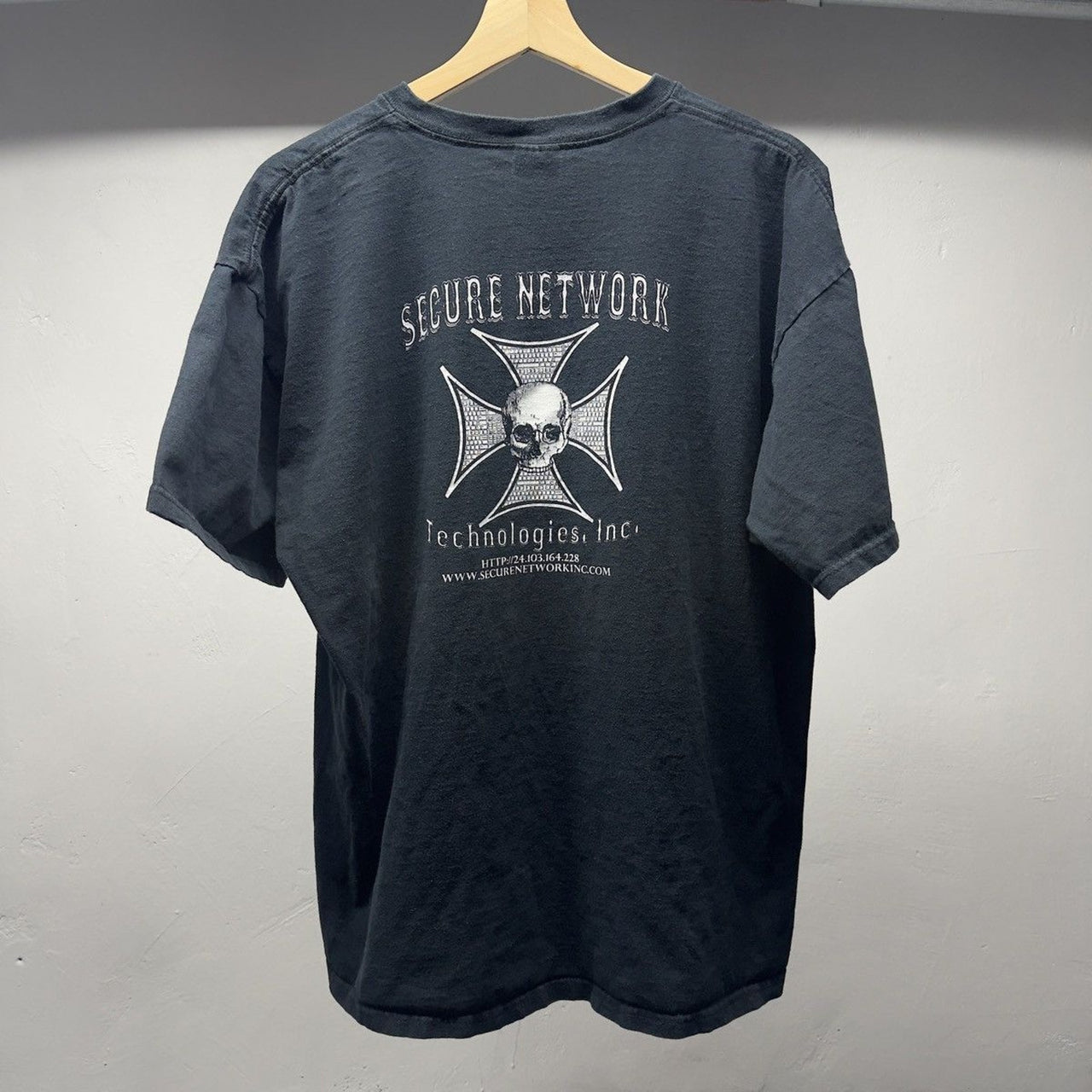 2000s Faded Security Network Hacker Tee