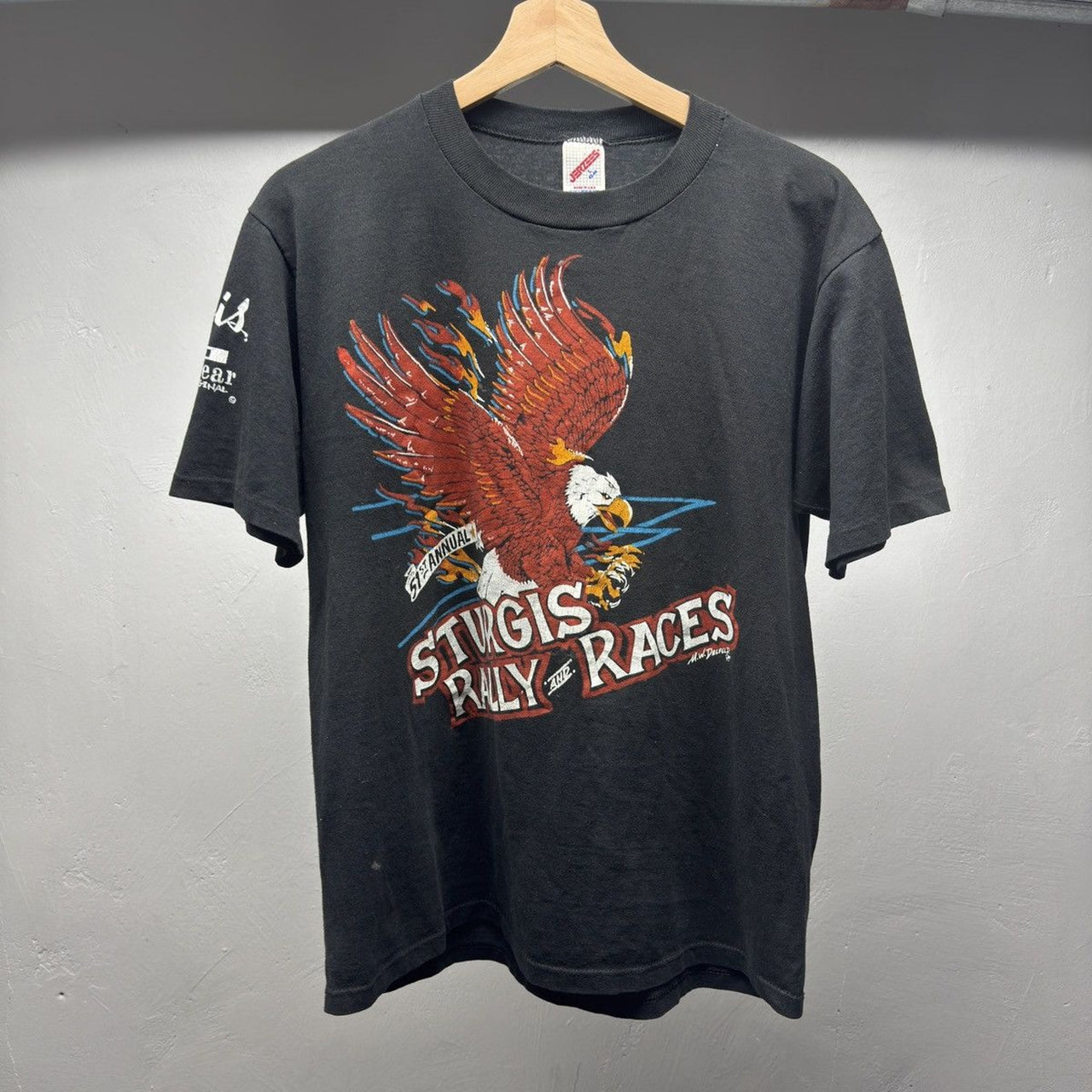 1990s Sturgis Black Hills Rally Faded Biker Tee