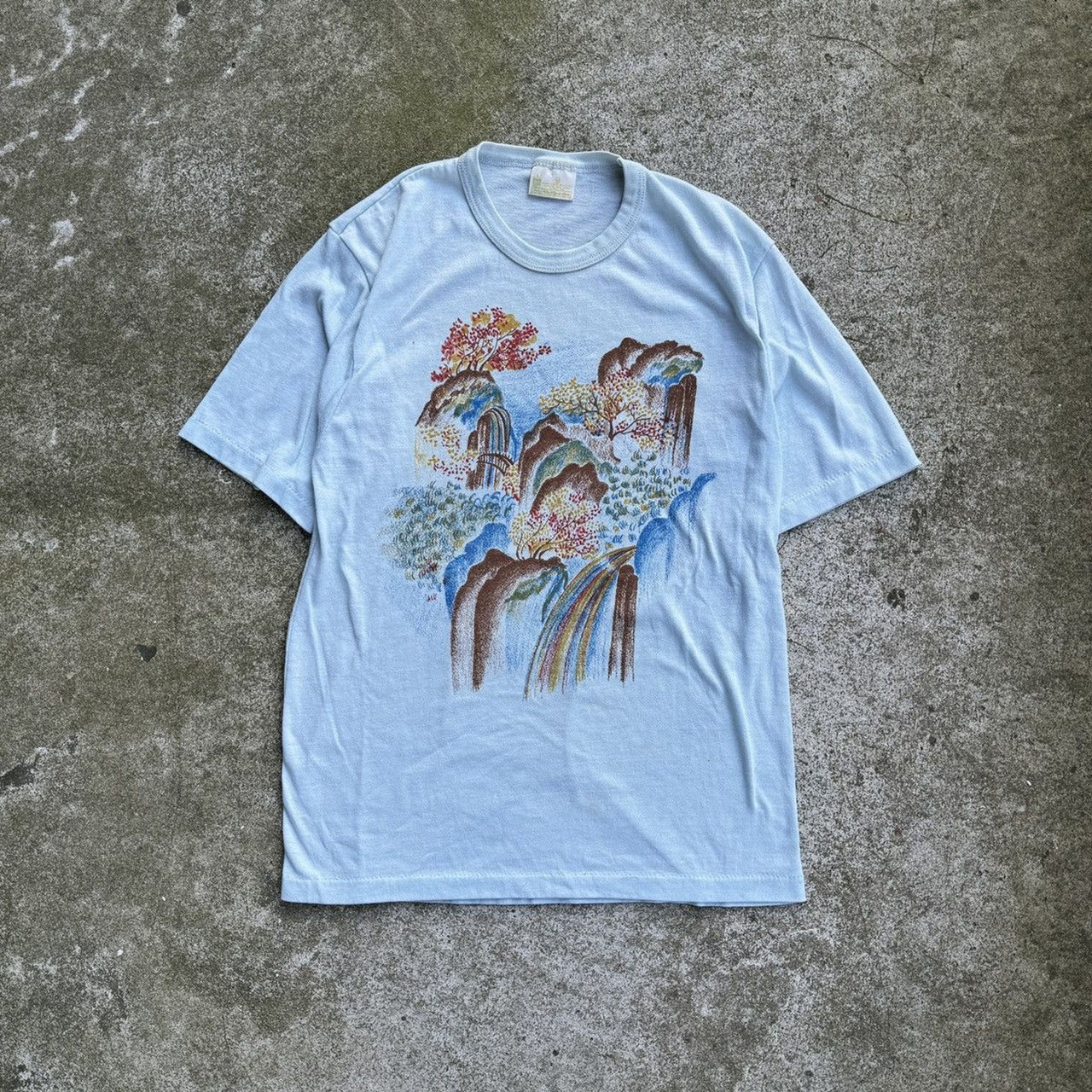 1970s Sears Waterfall Art Tee